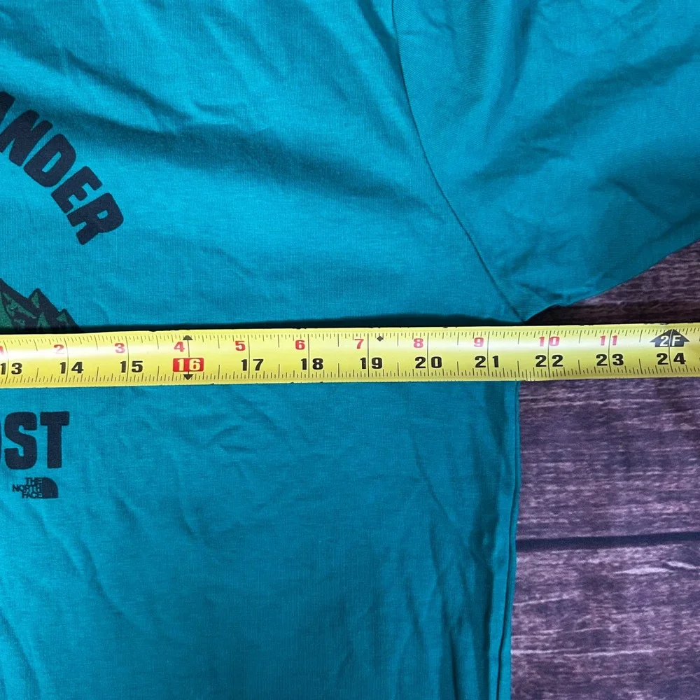 The North Face Mens Bigfoot Not All Who Wander Are Lost T-Shirt Teal Green L